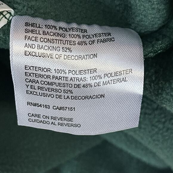 NFK Sweater Mens XXL Green 1/4 Zip Green Bay Packers Embroidered Logo Sweatshirt - Picture 10 of 13